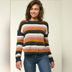 O'Neill Multicolor Striped Crew Neck Sweater
